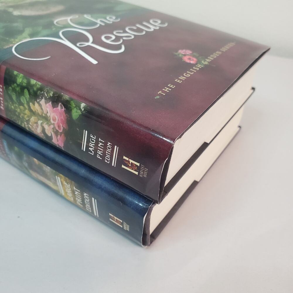 Lot Of 2 The English Garden Series Books 2-3 Lori Wick Large Print Hardcover DJ - Picture 7 of 15